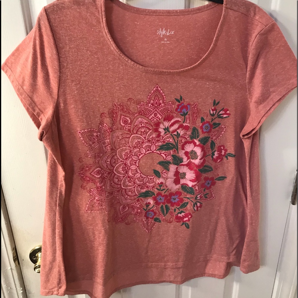 Style & Co XL print T Shirt